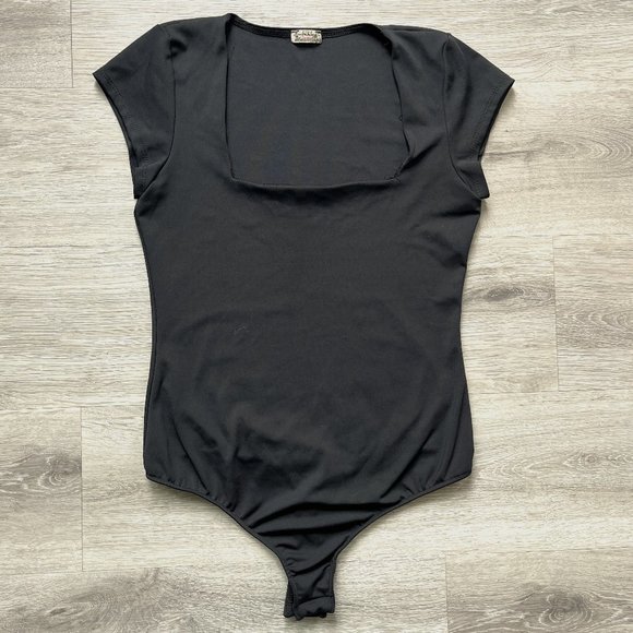 Free People Black Square Neck Bodysuit - Picture 1 of 3